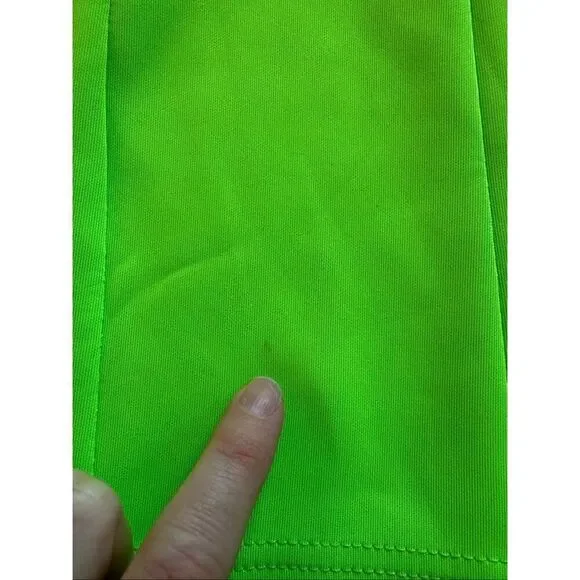 NWOT Miscreants London Cupid Mini Dress W/Slit In Neon Green UK 6 US 2 - Picture 4 of 10